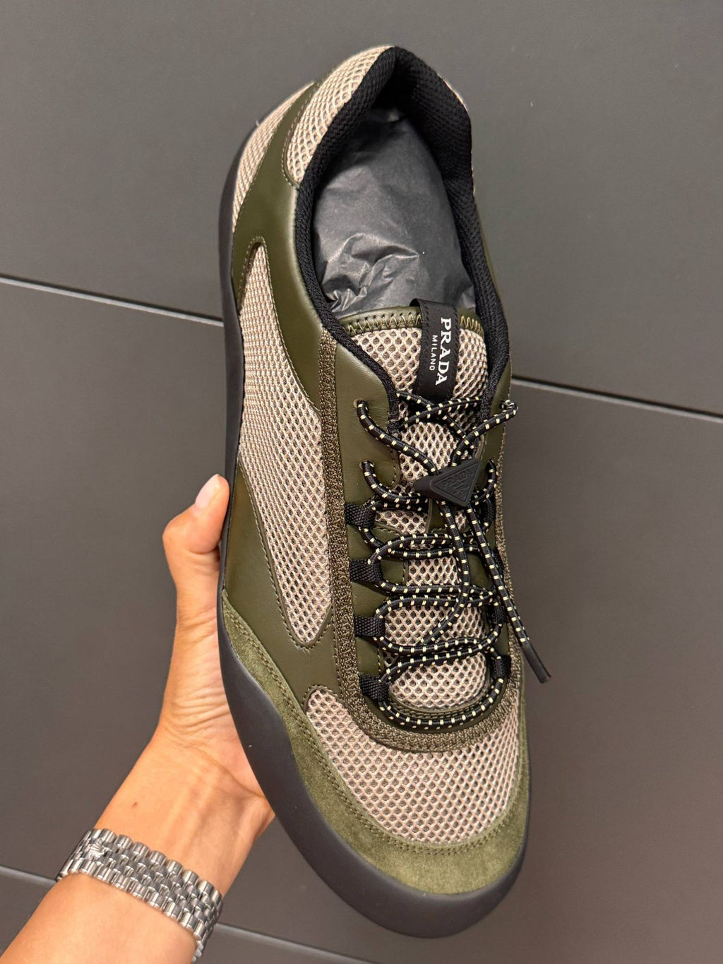 Downtown Mesh and Leather Sneakers