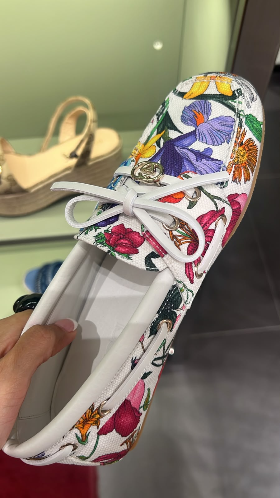 Flora Print Canvas Boat Shoe