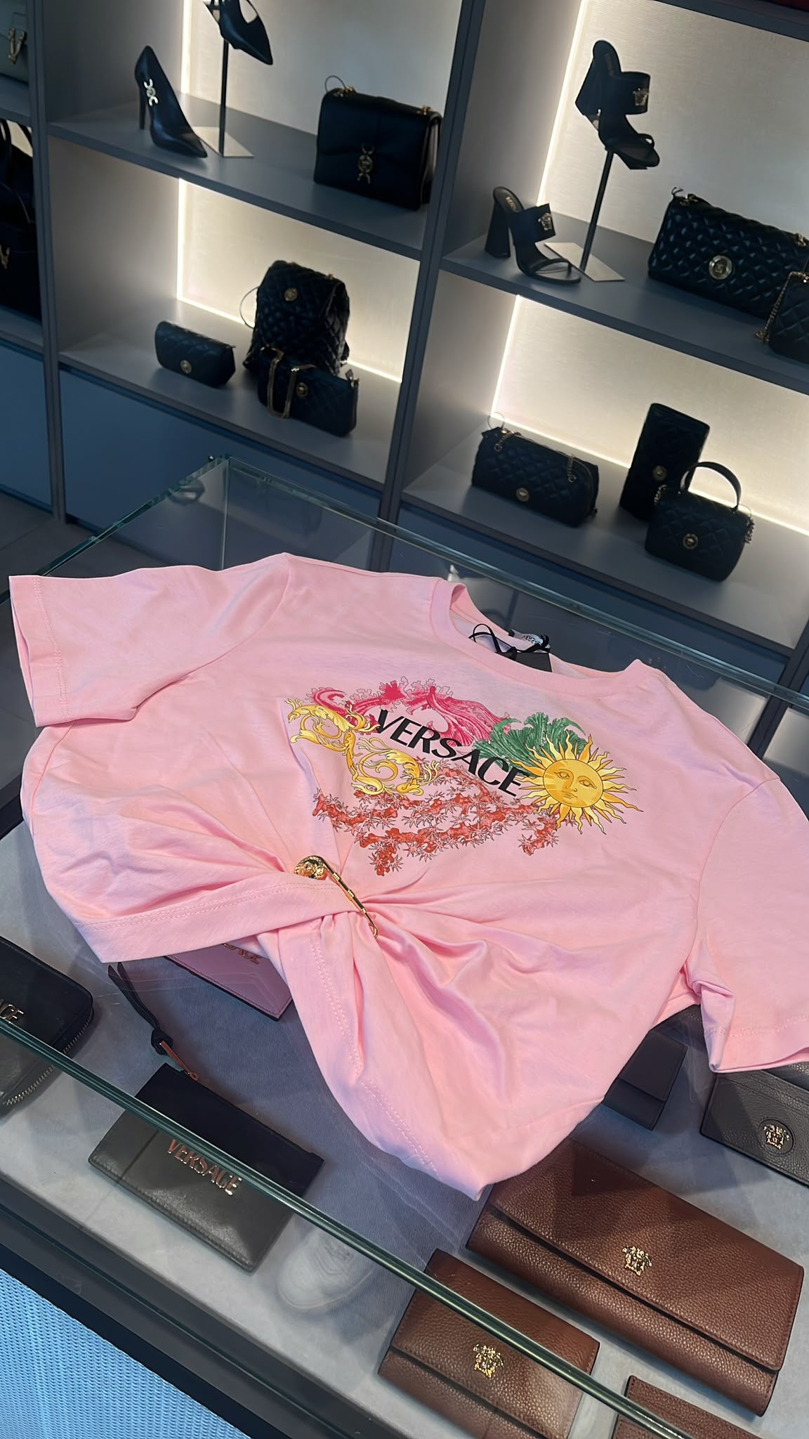 Sun Motif Safety Pin T-Shirt