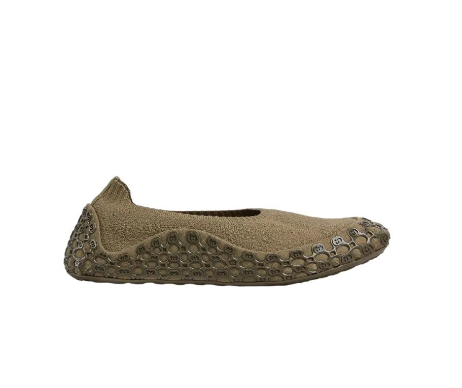 Knit Fabric & Rubber Sneakers