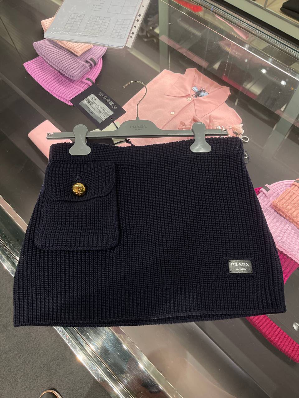 Knit Mini Skirt with Pocket