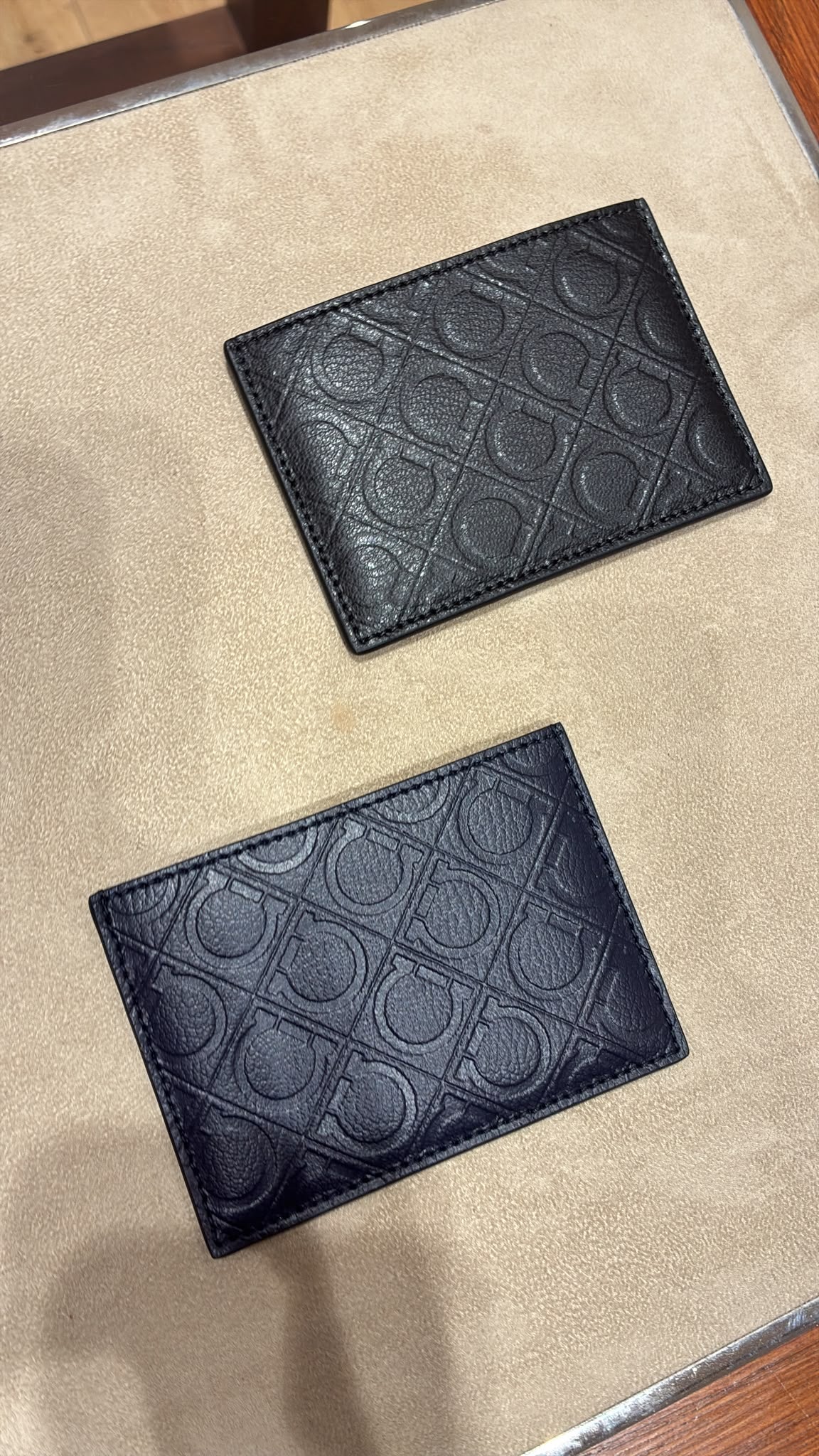 Gancini Embossed Card Case