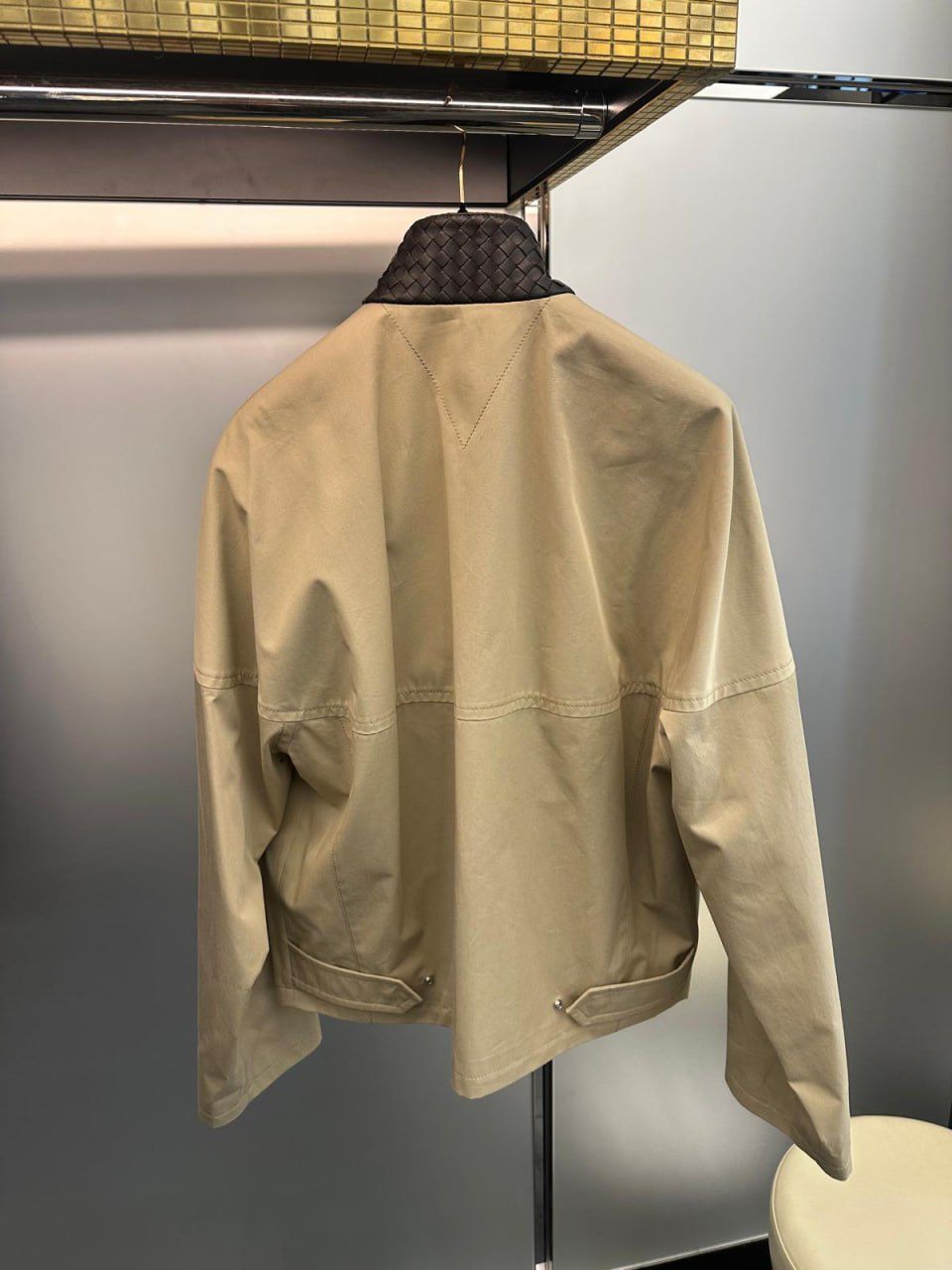 Intrecciato Collar Cotton Jacket