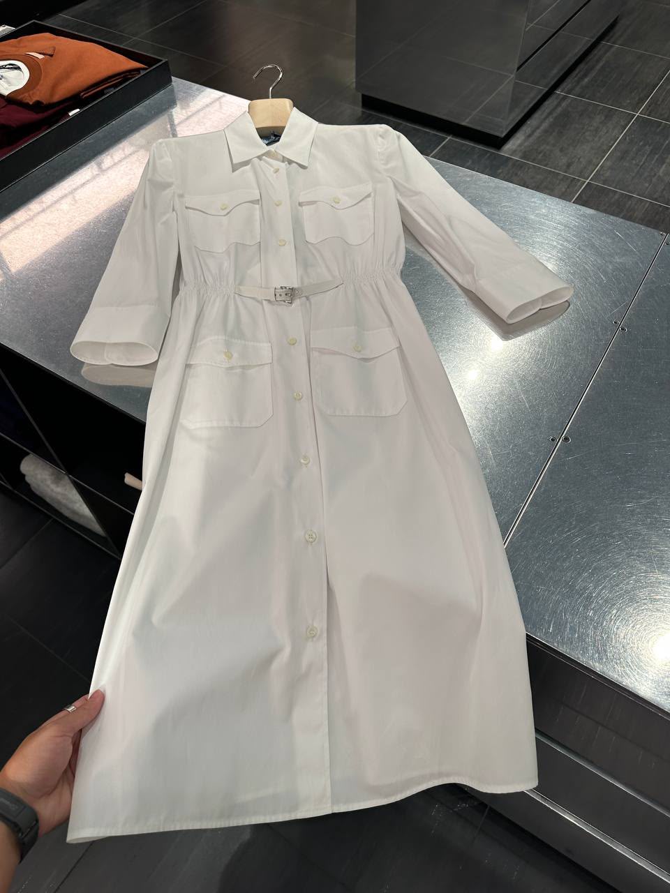 Cotton Poplin Shirt Dress