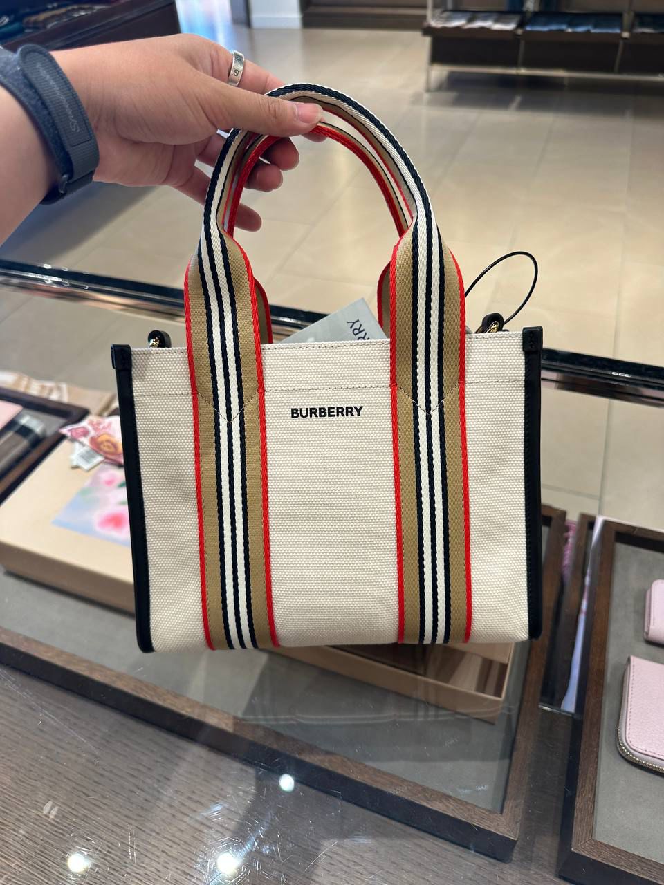 Mini Canvas and Leather Freya Tote Bag