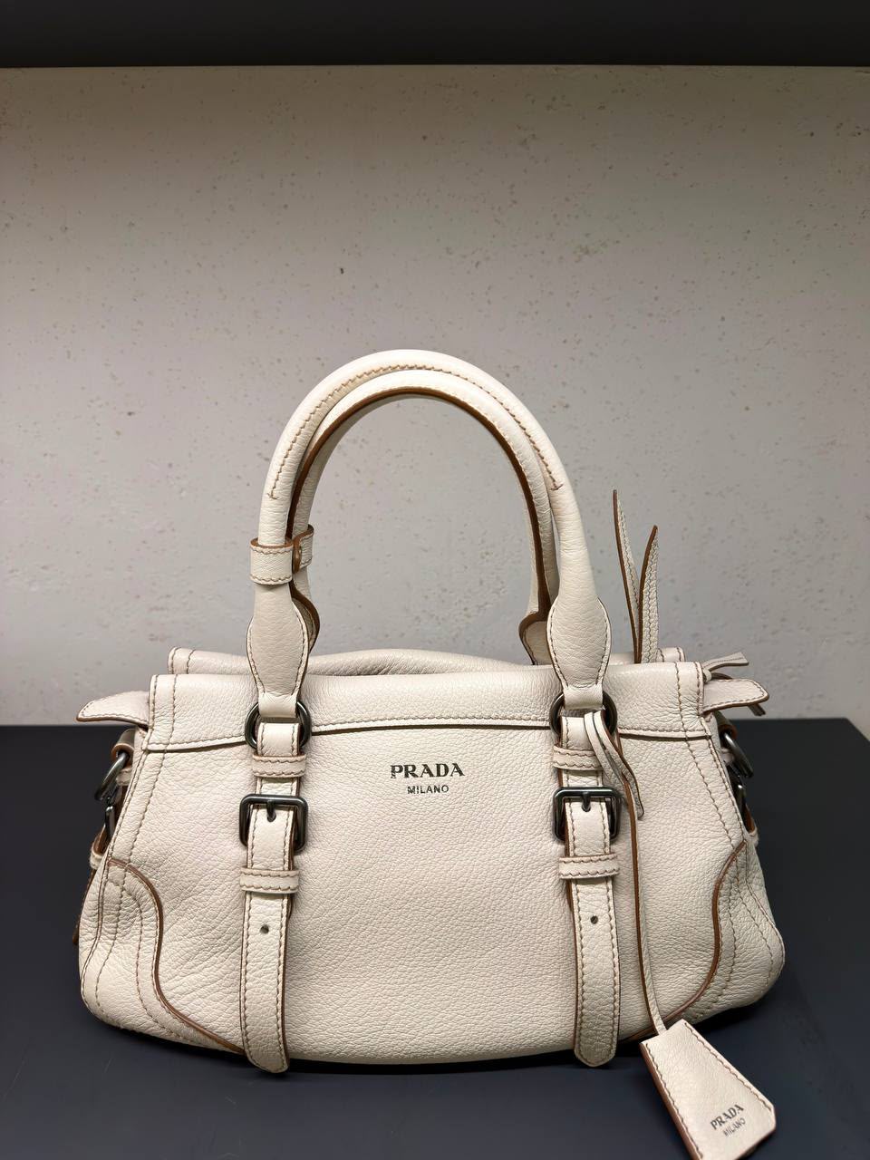 Soft Calf Leather Top Handle Bag