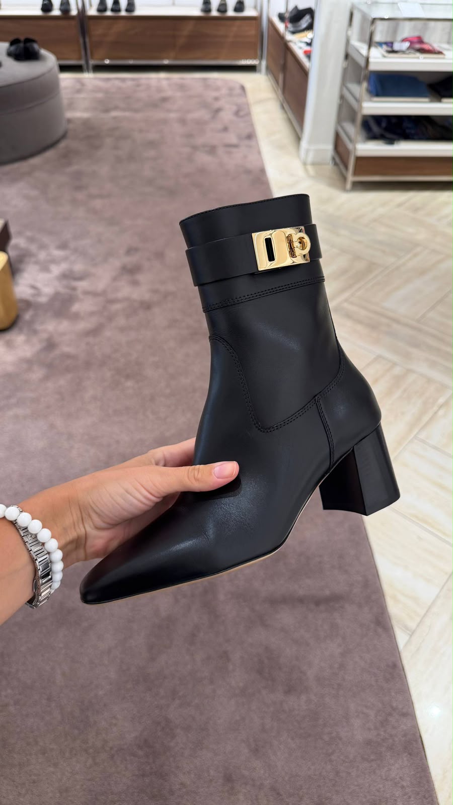 Gancini Buckle Ankle Boot