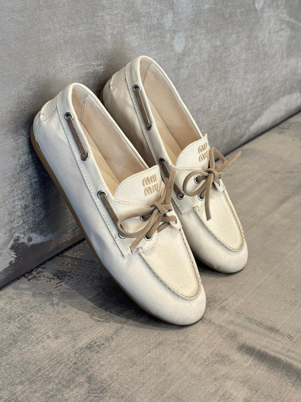 Canvas boat shoes