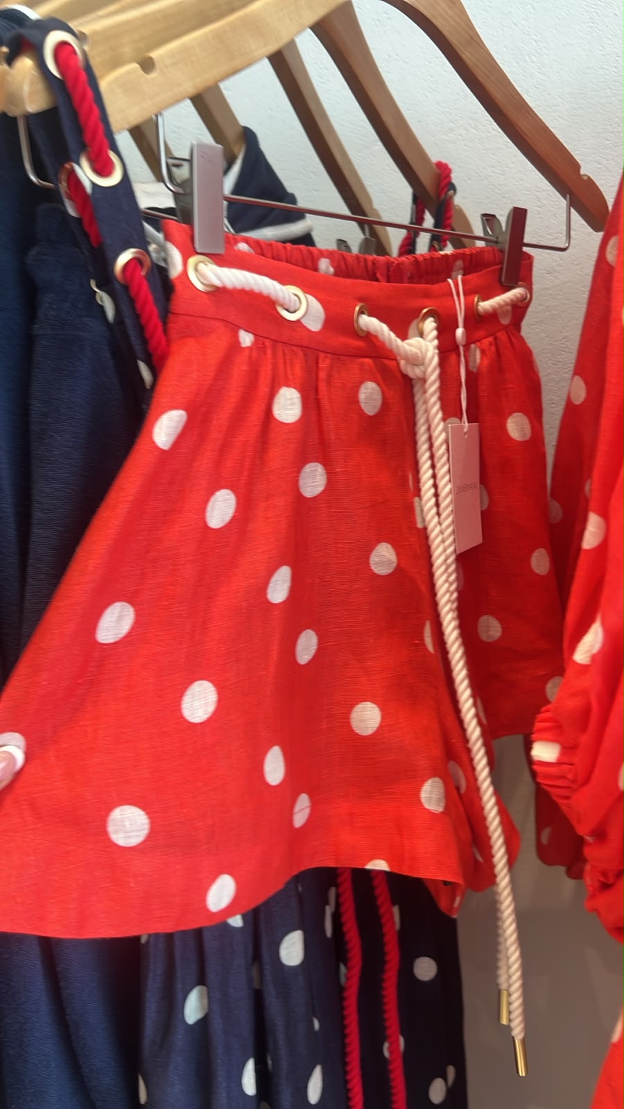 Polka Dot Linen Shorts