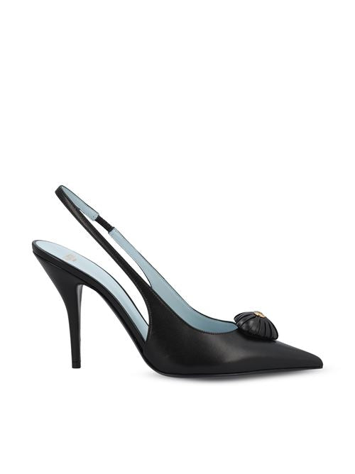 Décolleté slingback in pelle