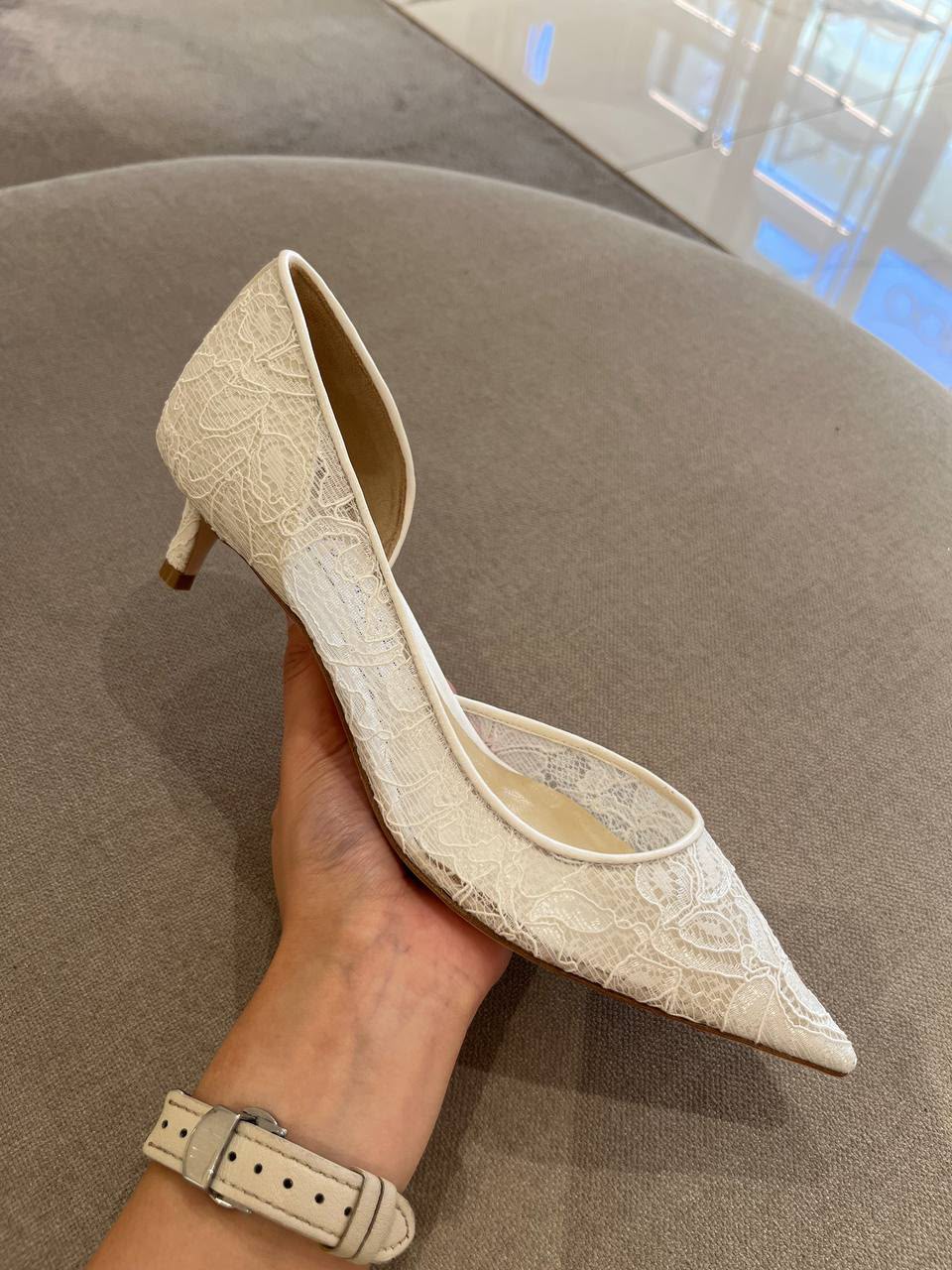 Lace D'Orsay Stiletto Pumps