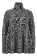 Flared turtleneck sweater