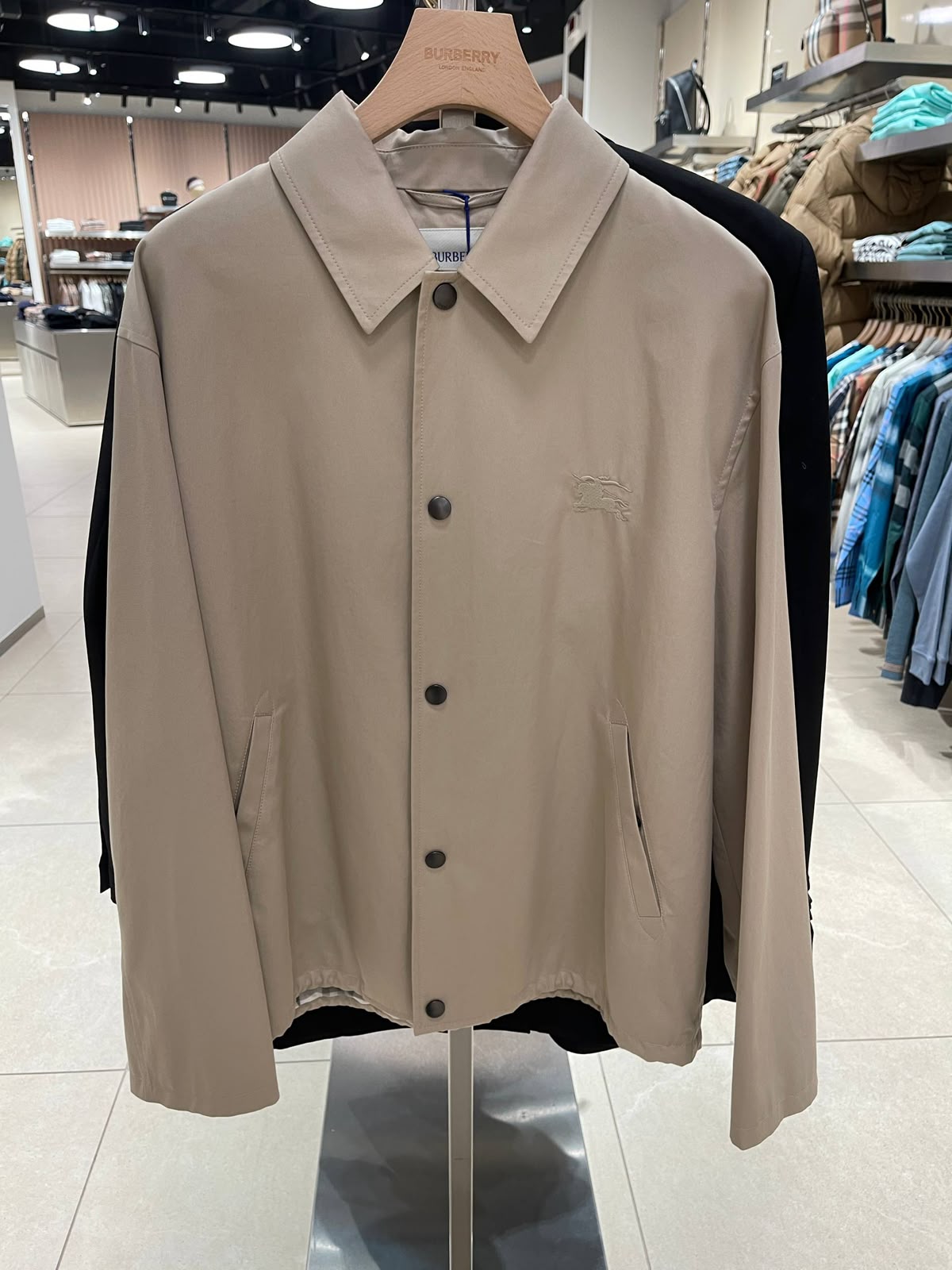 Equestrian Knight Design Cotton Blend Coach Jacket
