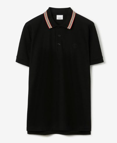 Icon Stripe Detail Cotton Piqué Polo Shirt
