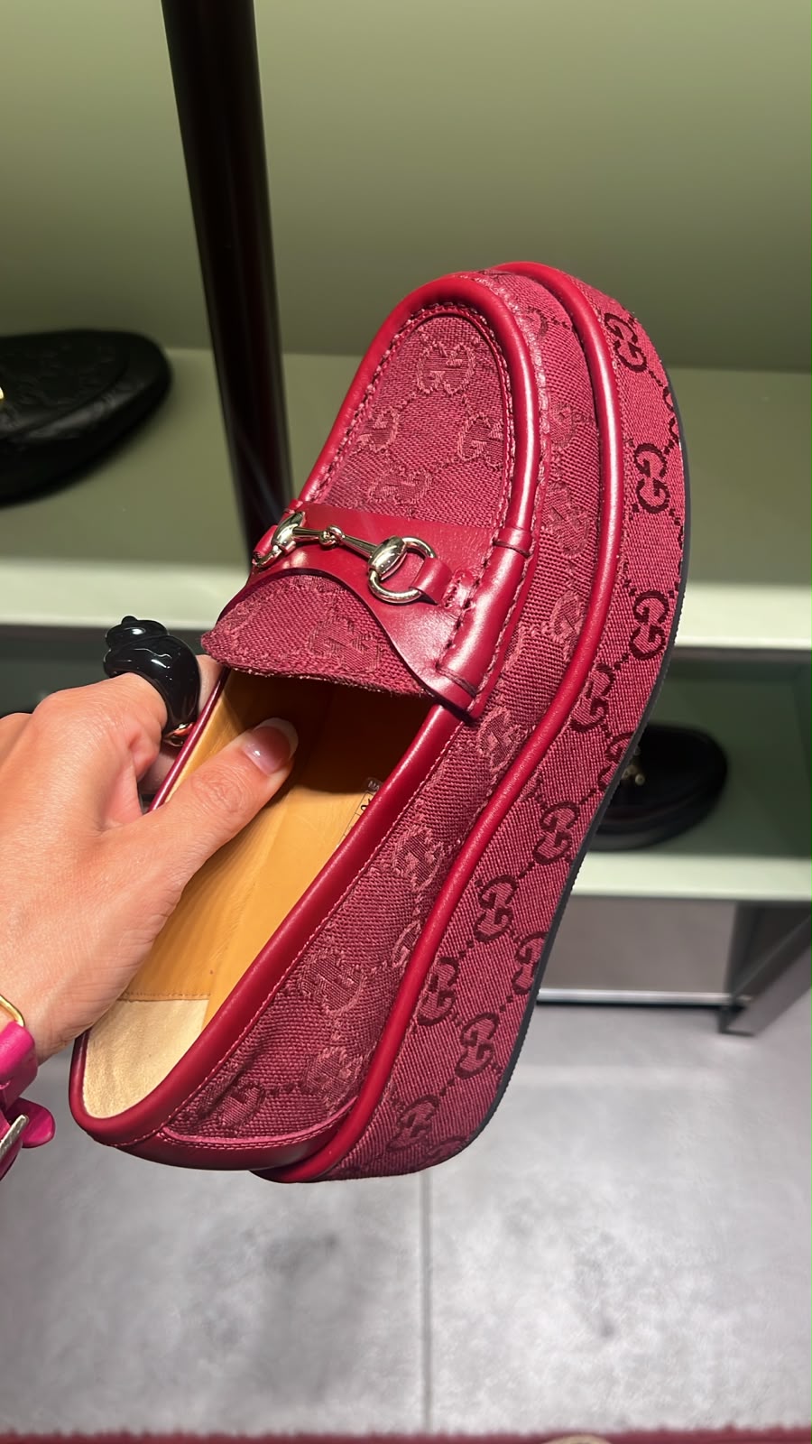 Horsebit platform loafer