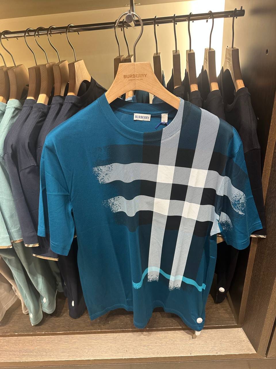 Check Print Cotton Oversized T-shirt