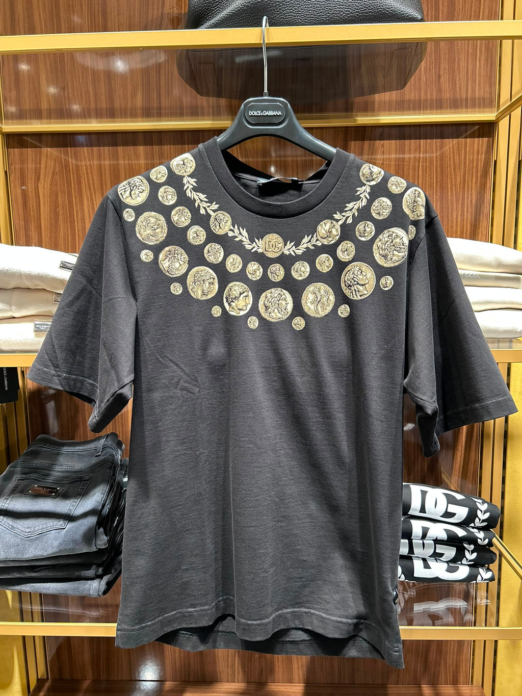 Jersey T-shirt with Coin Print