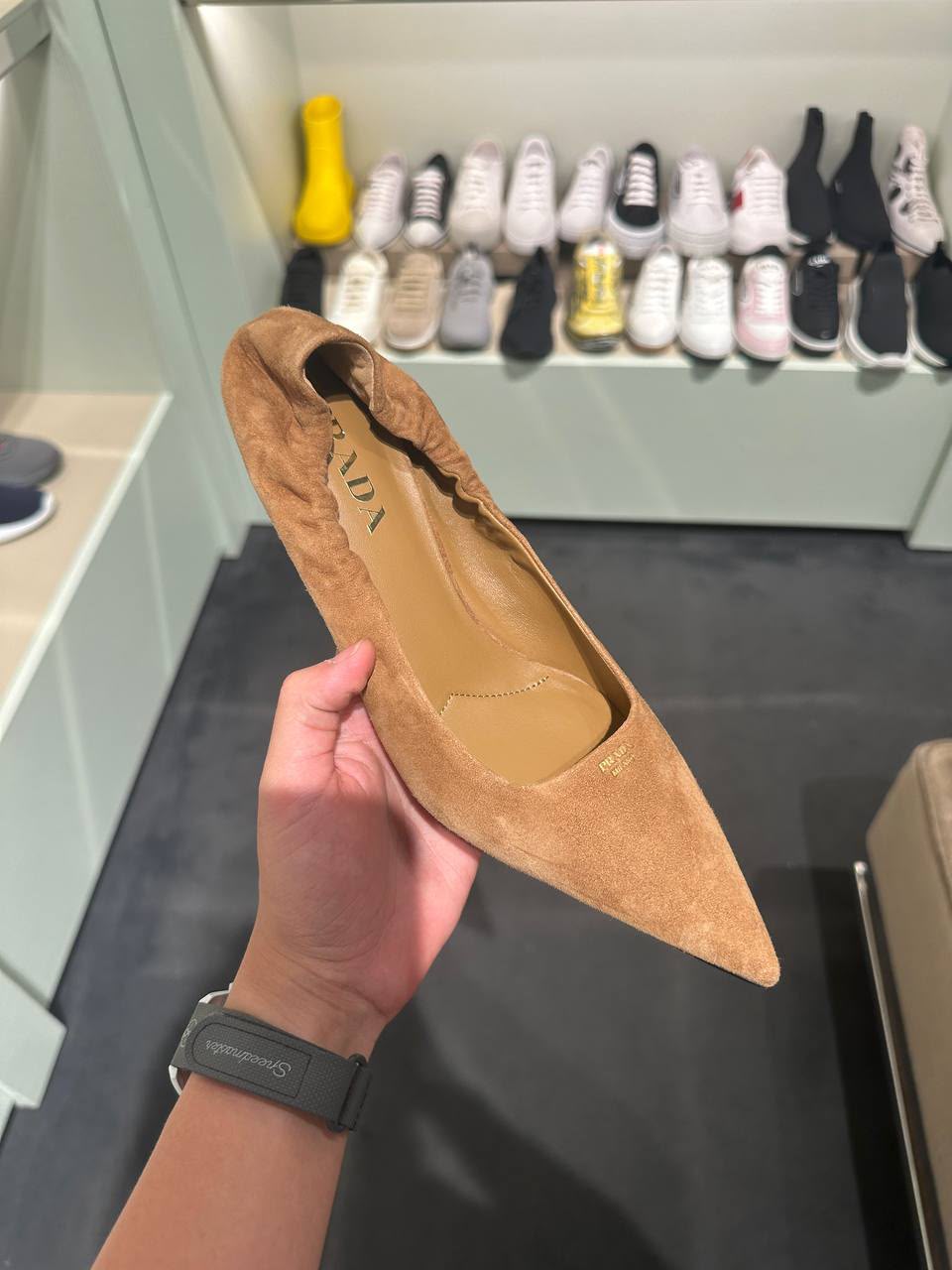 Suede Slingback Pumps
