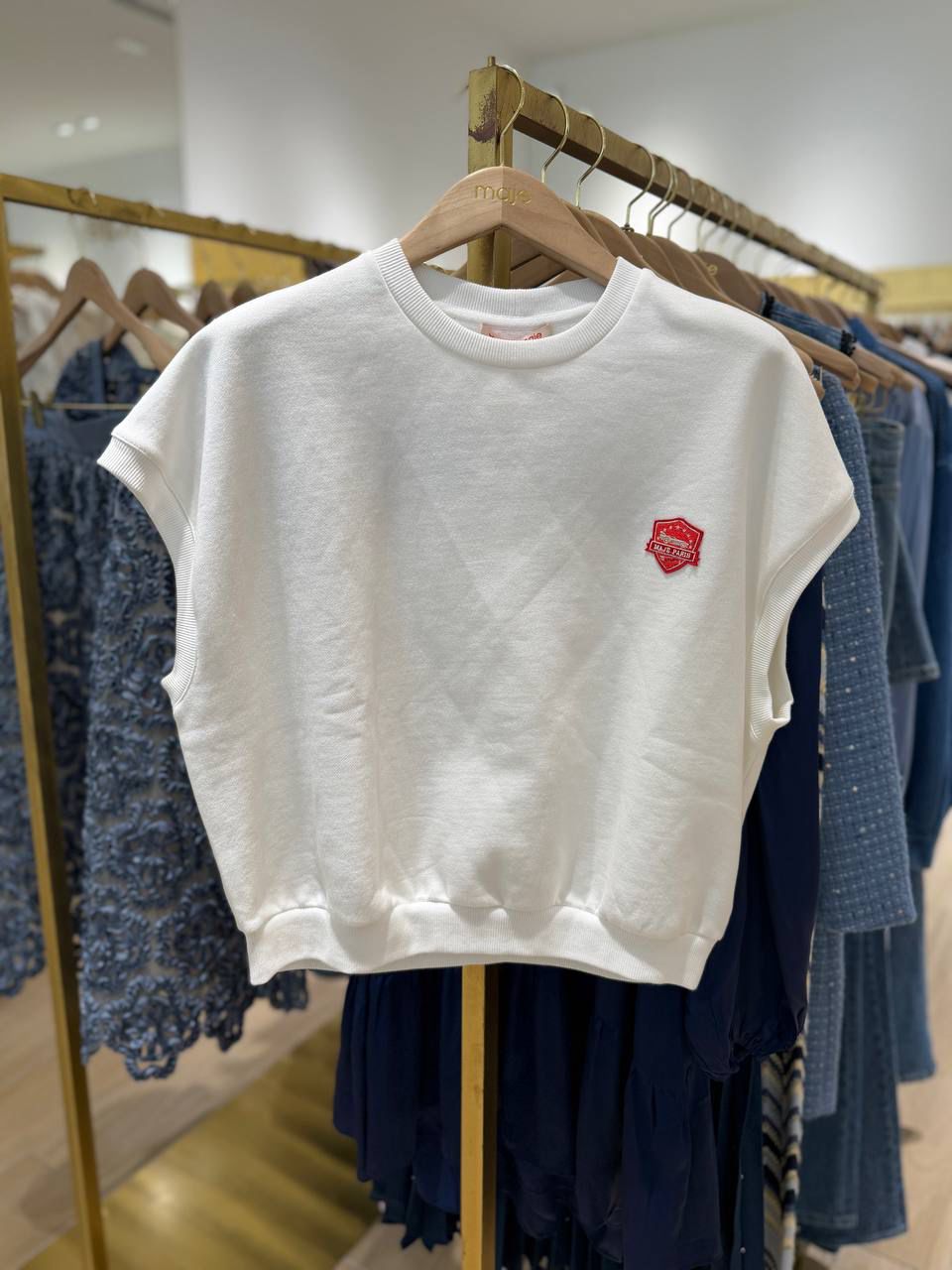 Sleeveless Sweatshirt with Patch