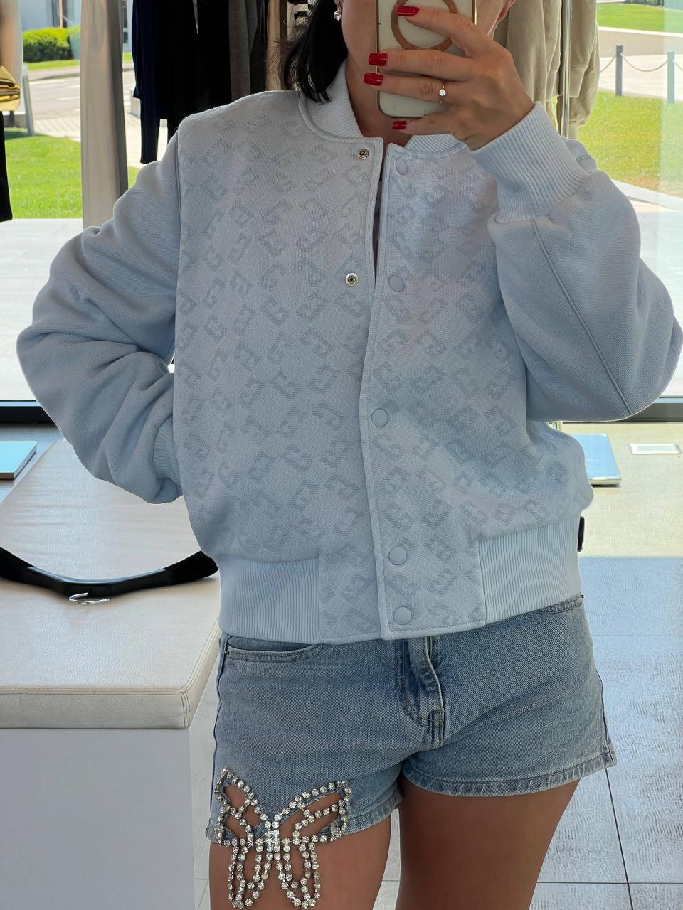 GG Jacquard Knit Bomber Jacket