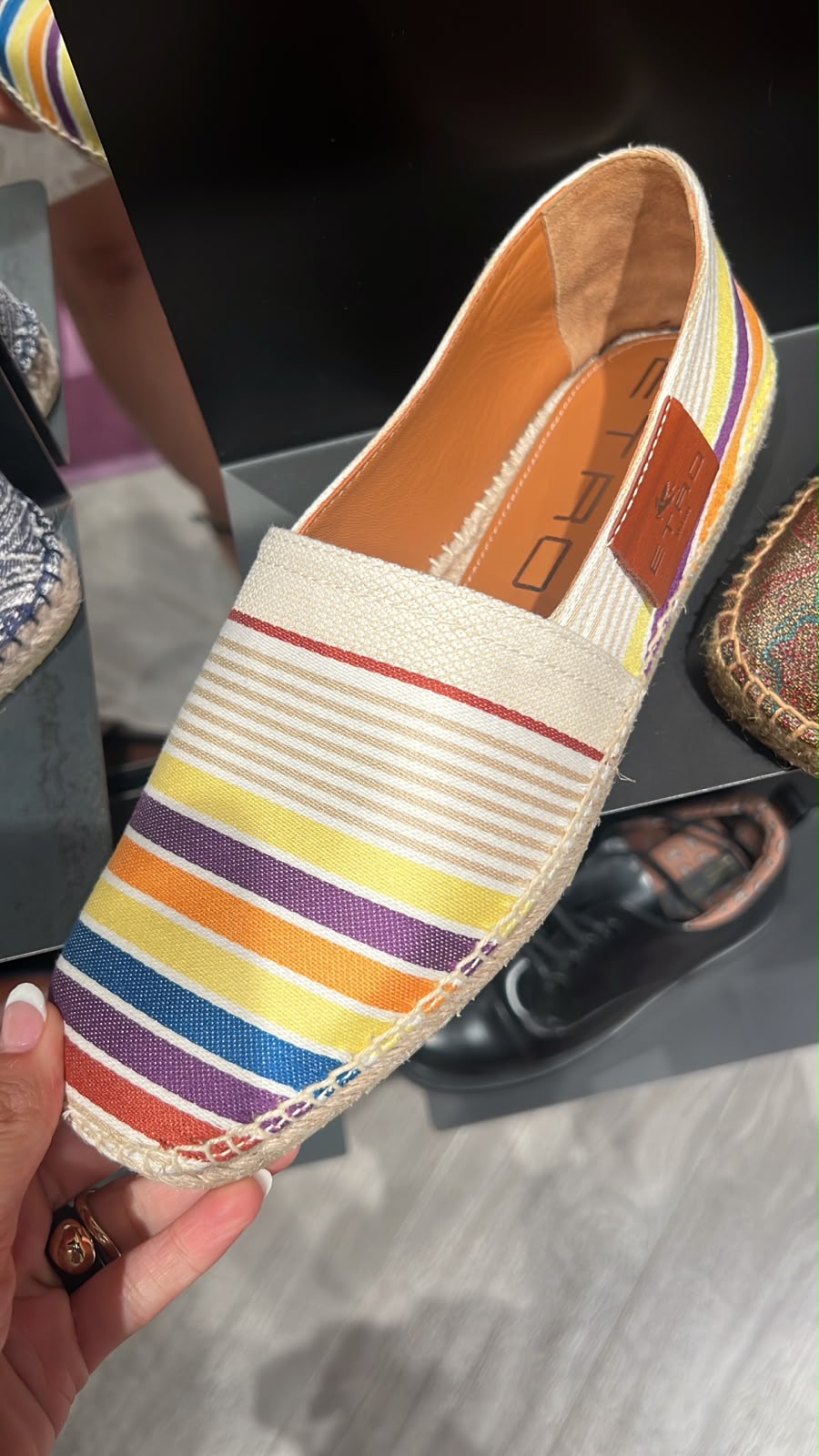 Striped Canvas Espadrilles