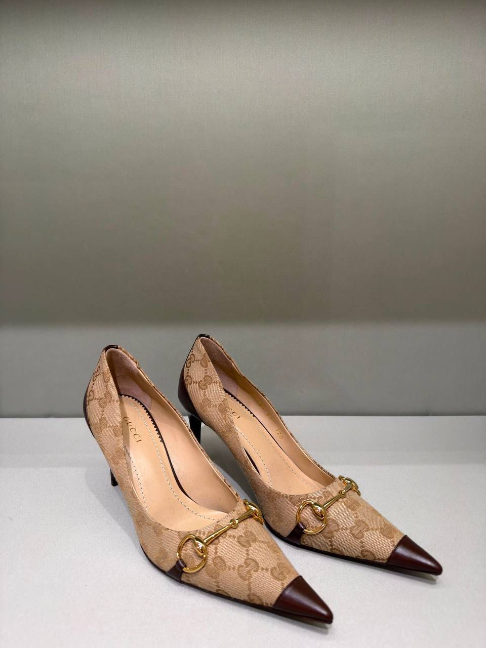 Horsebit Suede Mid-Heel Pump