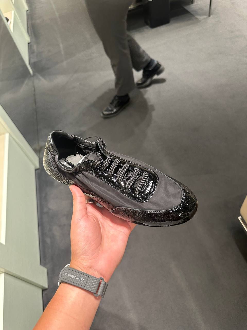 Soft Leather and Re-Nylon Sneakers