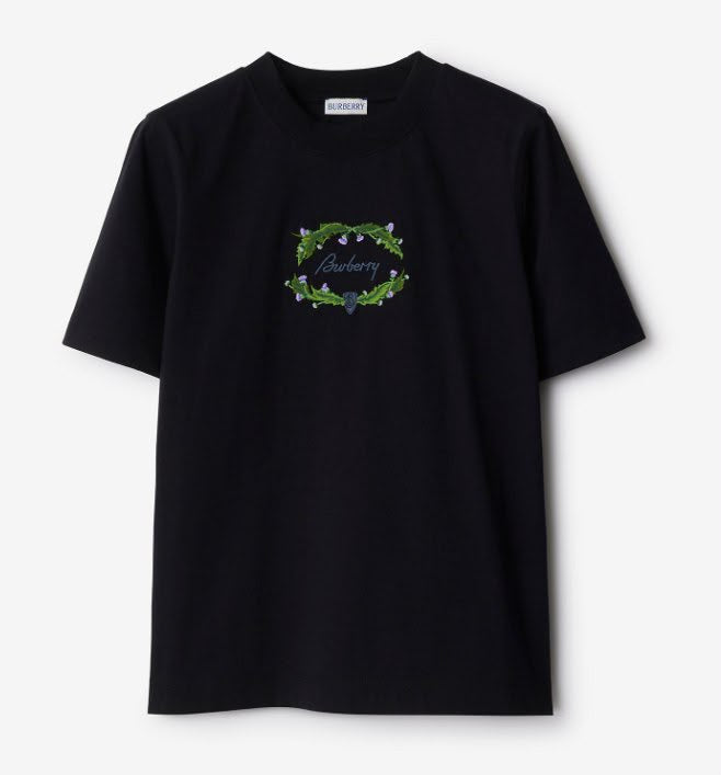 Floral Embroidery Cotton Oversized T-shirt