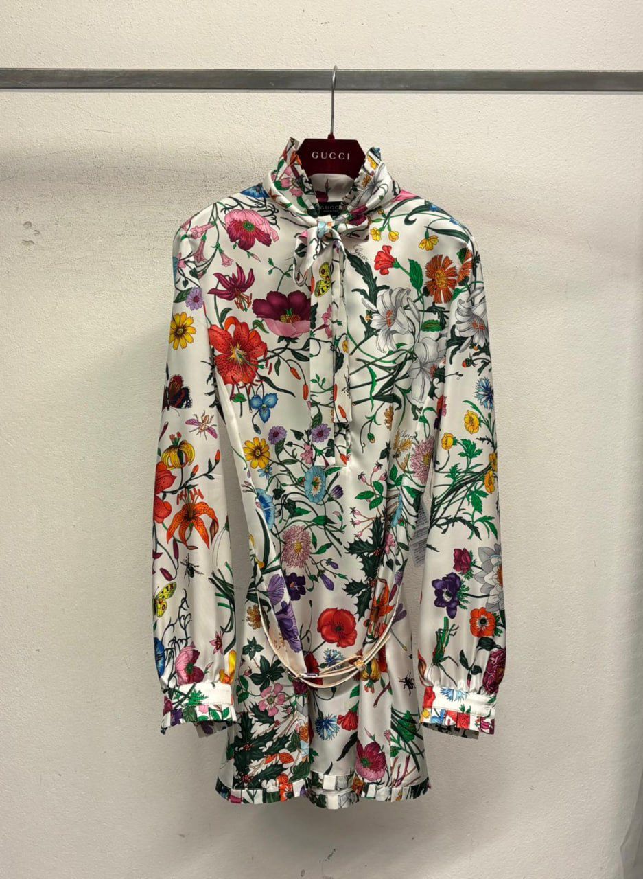 Flora Print Silk Dress