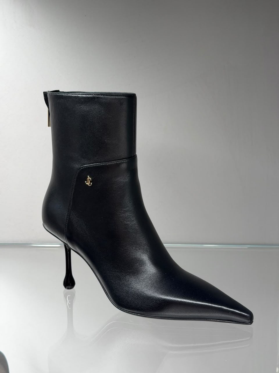 Dreece 65 Black Leather Ankle Boots