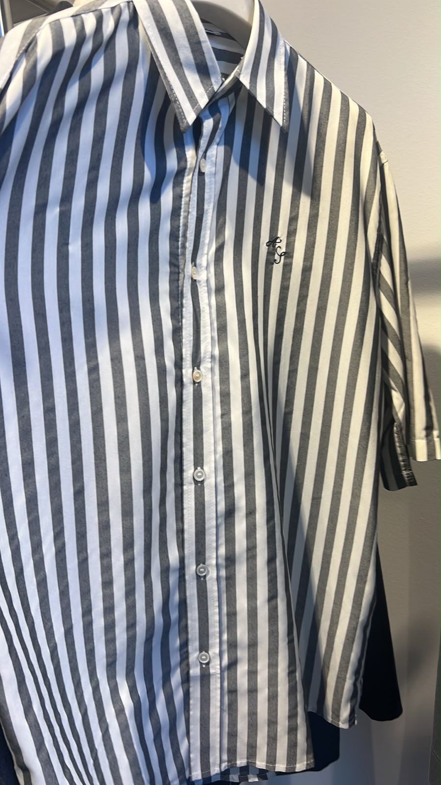 Short-Sleeve Striped Button-Down Shirt