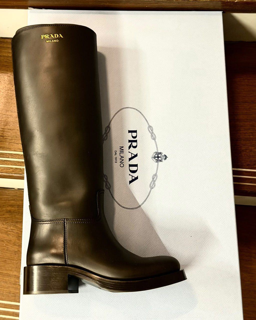 Brushed Leather Tall Boots