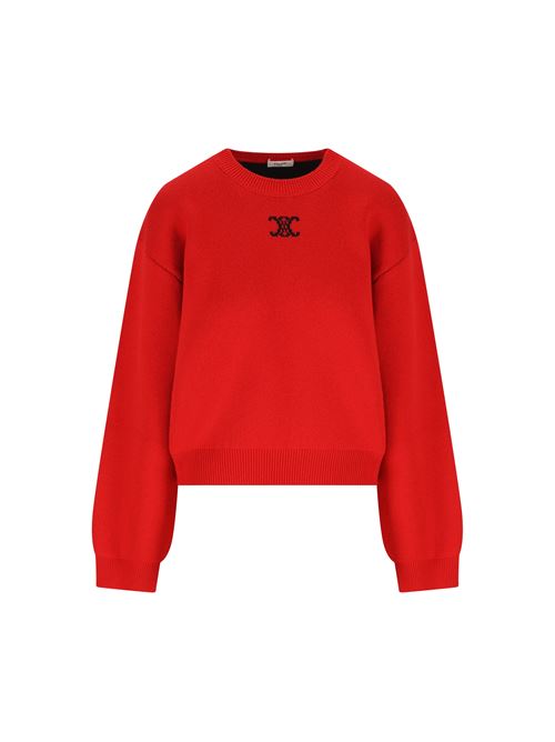 TRIOMPHE EMBROIDERED SWEATER IN WOOL