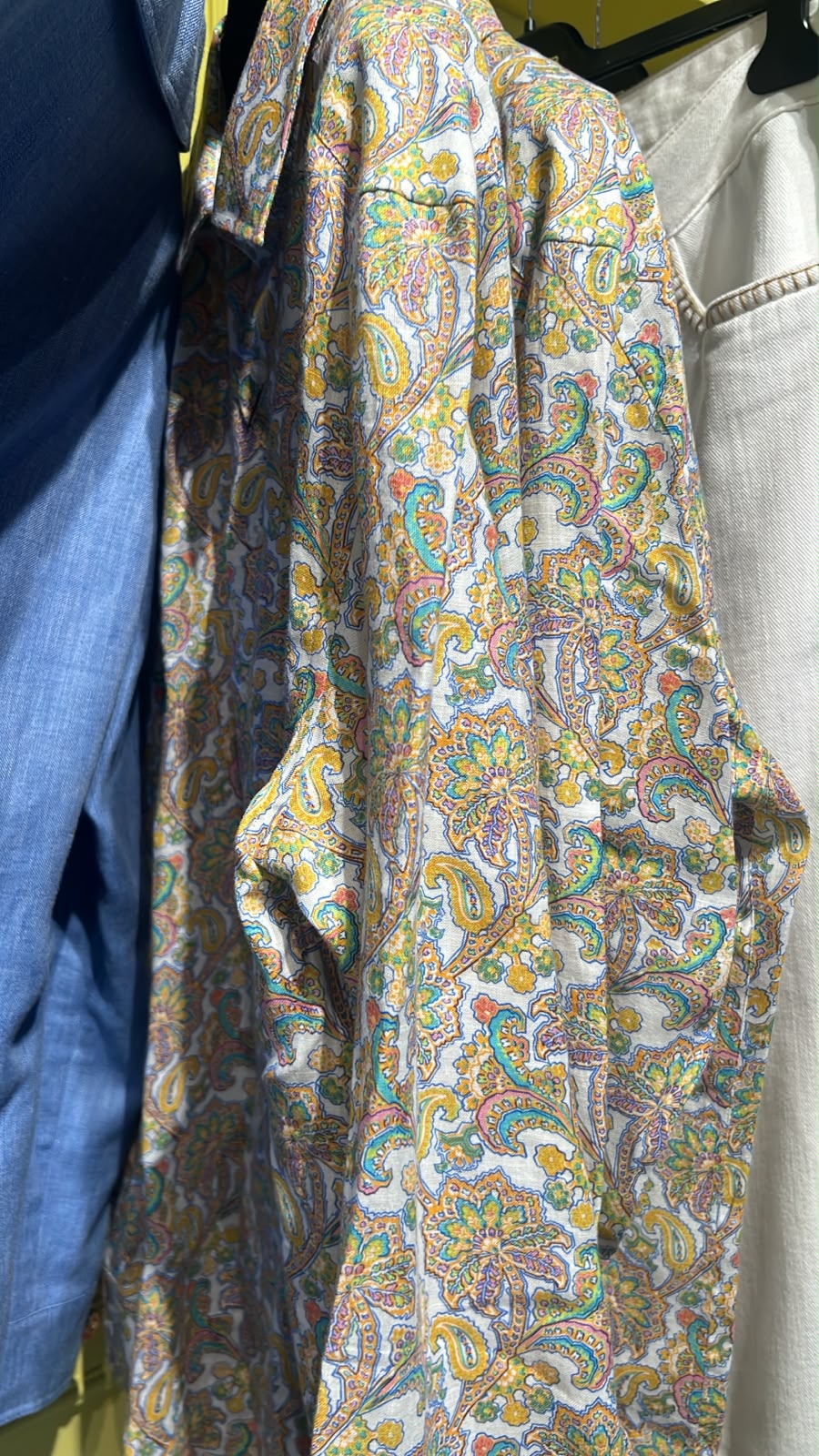 Paisley Print Long-Sleeve Button-Down Shirt