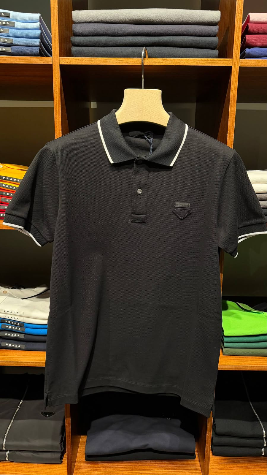 Piqué polo shirt with logo