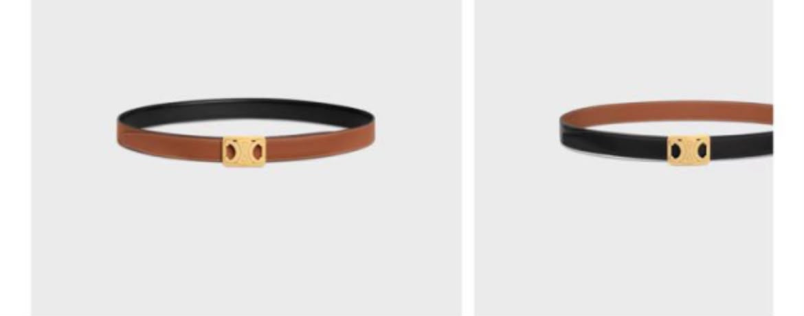 Small Triomphe Belt in Smooth Calfskin