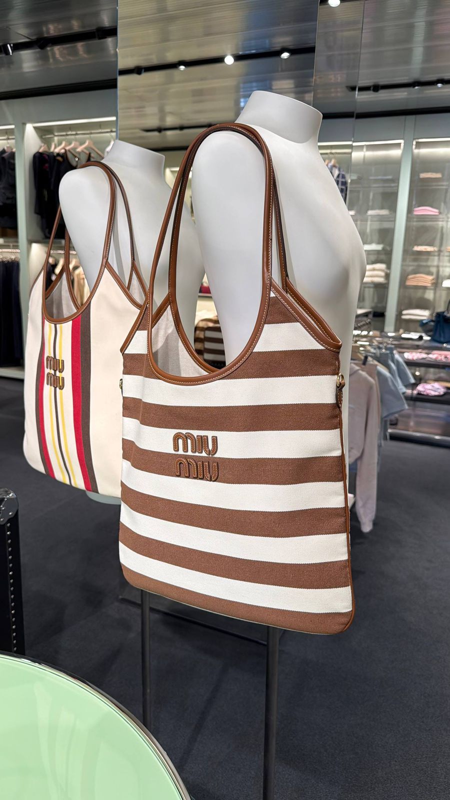 Striped Canvas Tote Bag