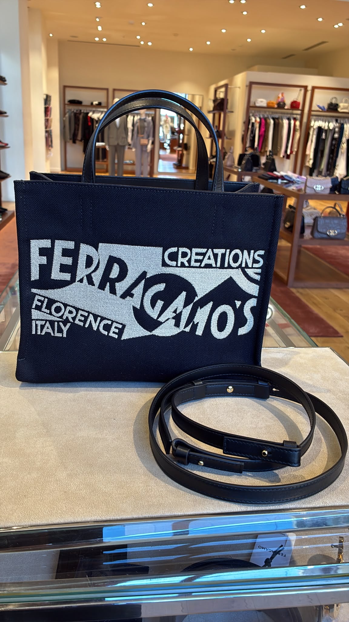 Ferragamo Creations Canvas Tote Bag