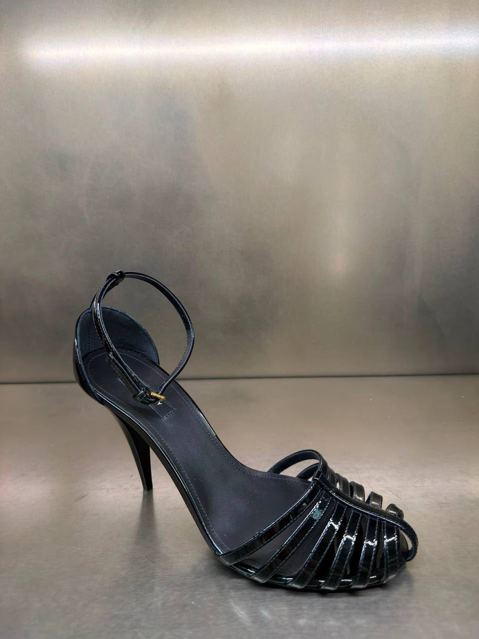 Cage Patent Leather Sandals