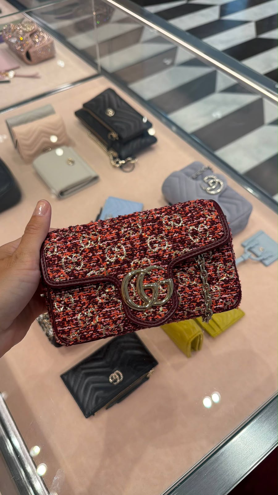 GG Marmont Tweed Mini Bag