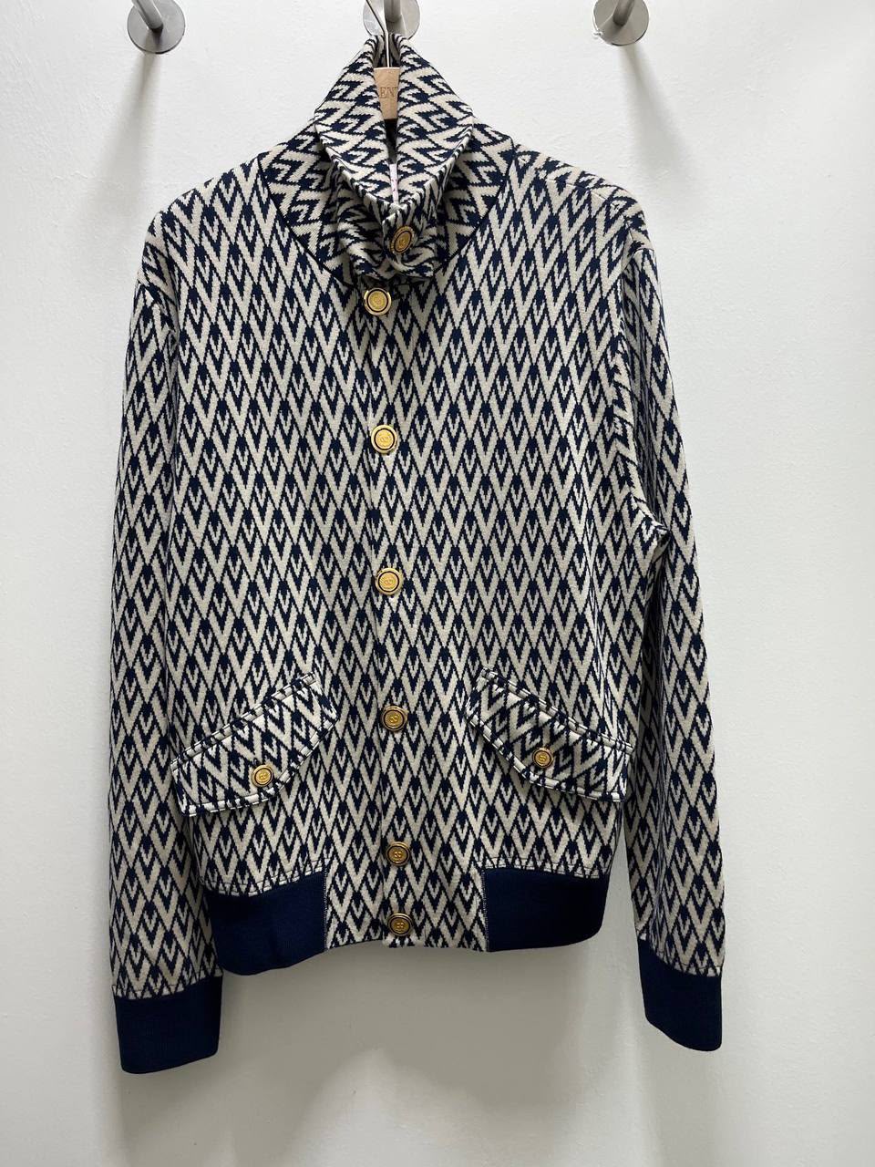 Geometric Pattern Knit Cardigan