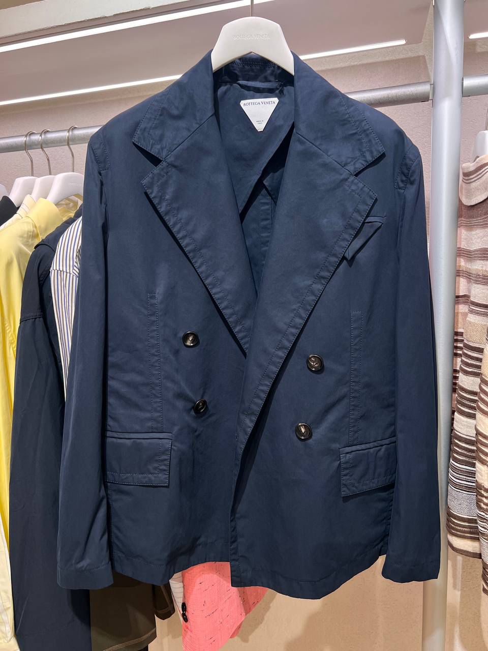 Double-Breasted Cotton Blazer