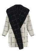 ' Windowpane Hoodie' revrsibile coat