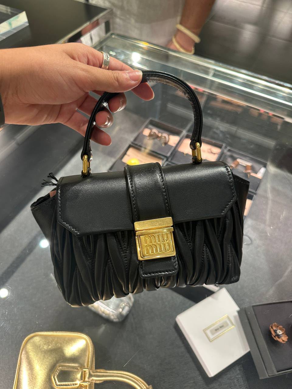 Matelassé Nappa Leather Top-Handle Bag