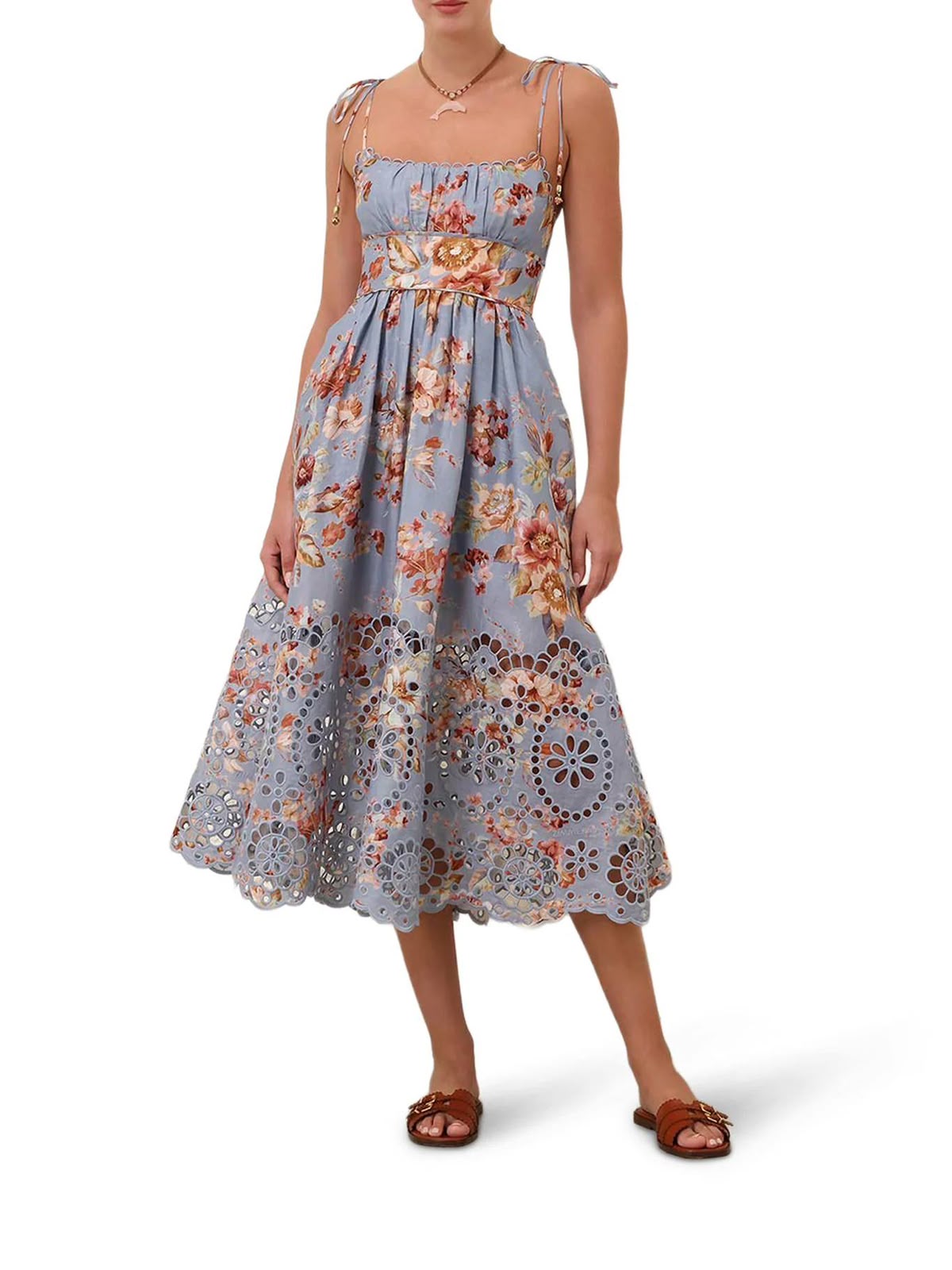 Tiggy Scallop Midi Dress