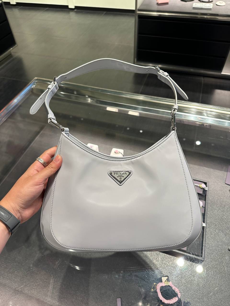Prada Cleo brushed leather shoulder bag