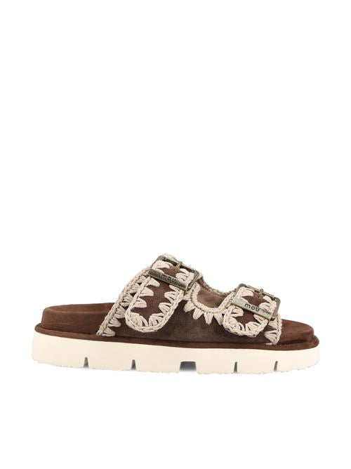 Double Strap Suede Sandals