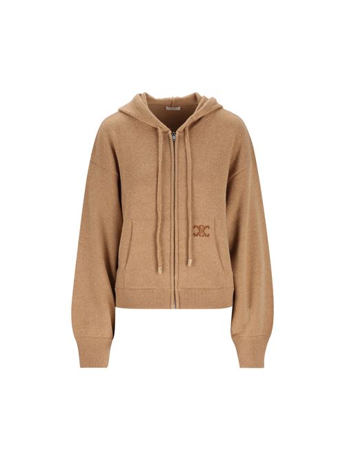 Triomphe Zip-Up Hoodie in Cashmere