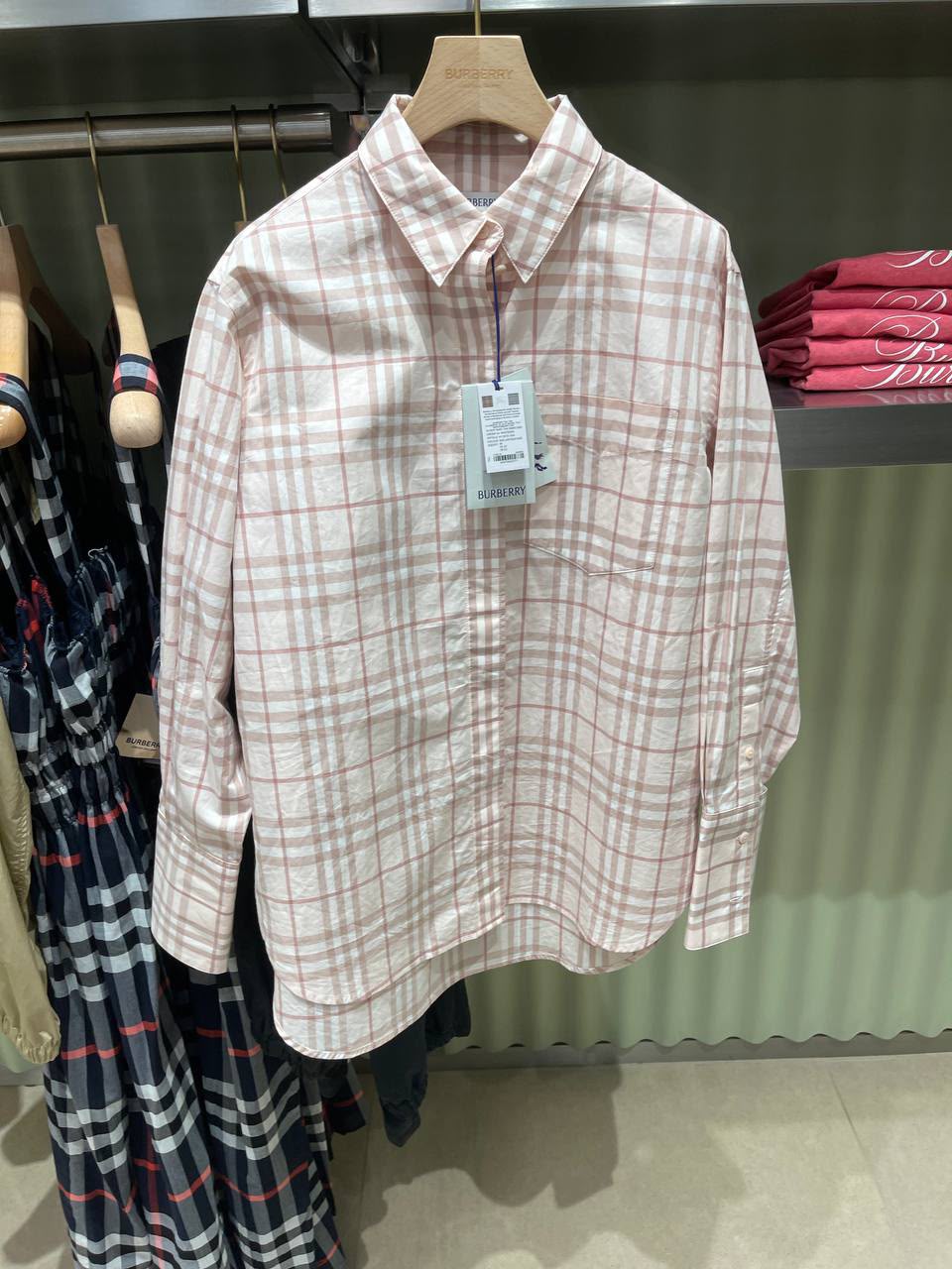 Check Cotton Oversized Shirt