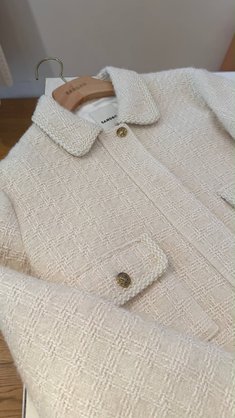 Tweed Jacket with Gold Buttons